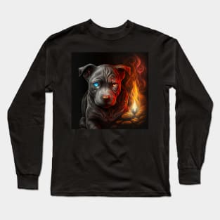 Devilish Pit Bull Puppy Long Sleeve T-Shirt